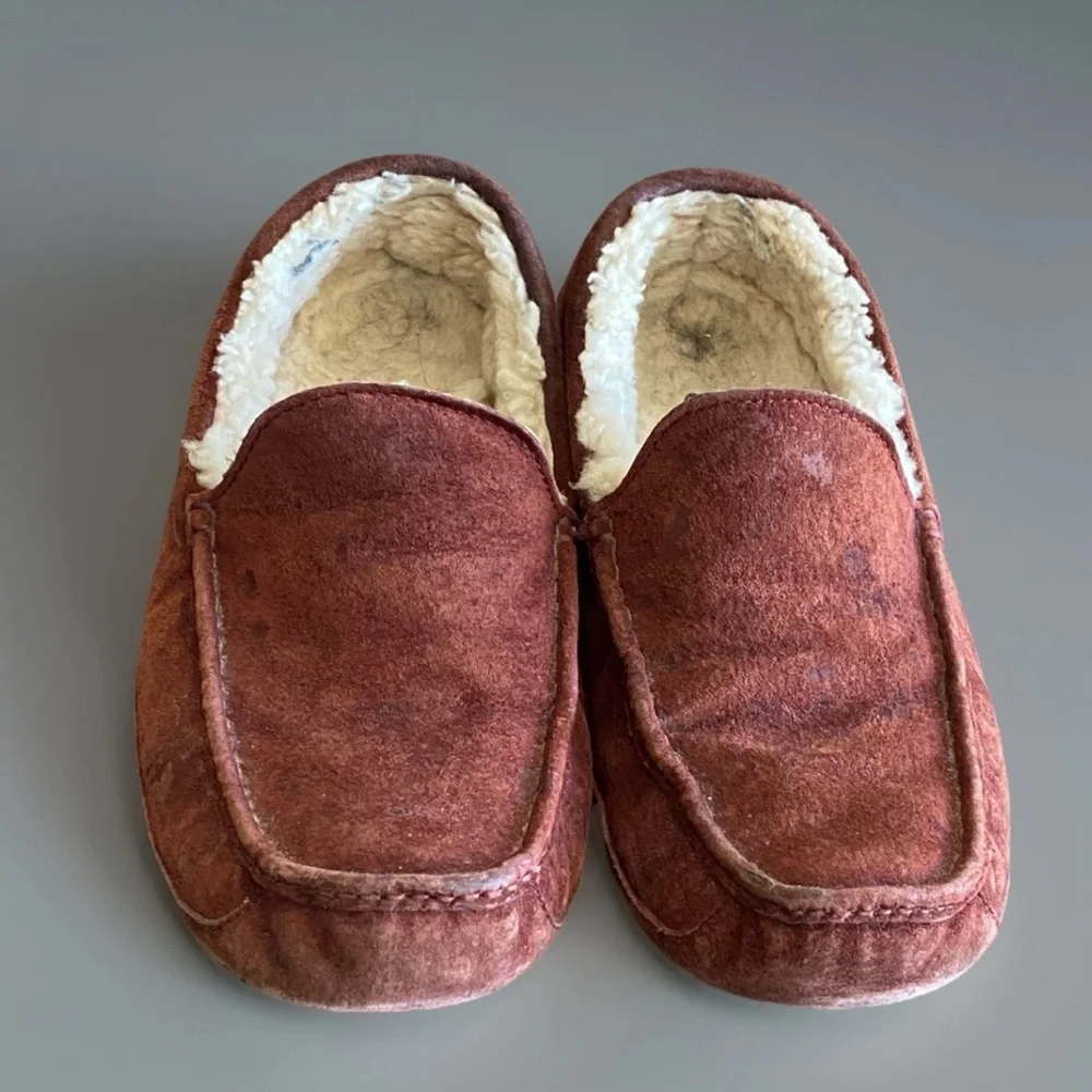 UGG Ascot Shoes Mens US 12 Suede Shearling Chestnut Slippers Loafers Nordstroms